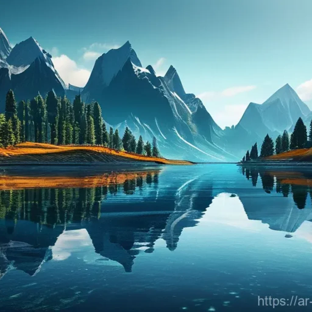 빅데이터 기술자의 최신 클라우드 서비스 활용법 - **Prompt 1: "A futuristic and serene digital landscape depicting a vast 'Data Lake' on Amazon S
