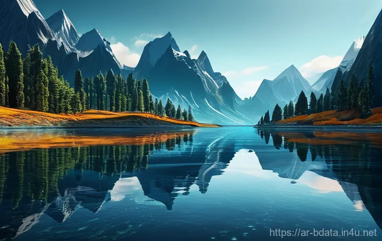 빅데이터 기술자의 최신 클라우드 서비스 활용법 - **Prompt 1: "A futuristic and serene digital landscape depicting a vast 'Data Lake' on Amazon S