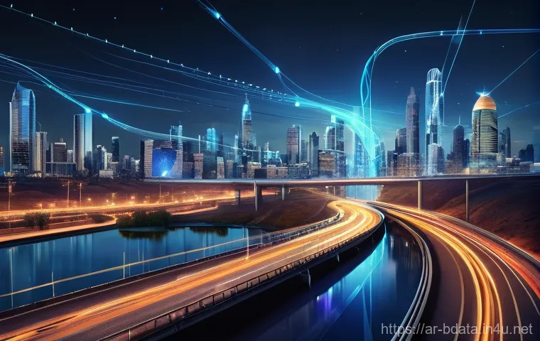 빅데이터 실무에서 데이터 파이프라인 사례 - **Prompt:** A high-tech, futuristic data processing hub, showcasing automated data pipelines seamles...